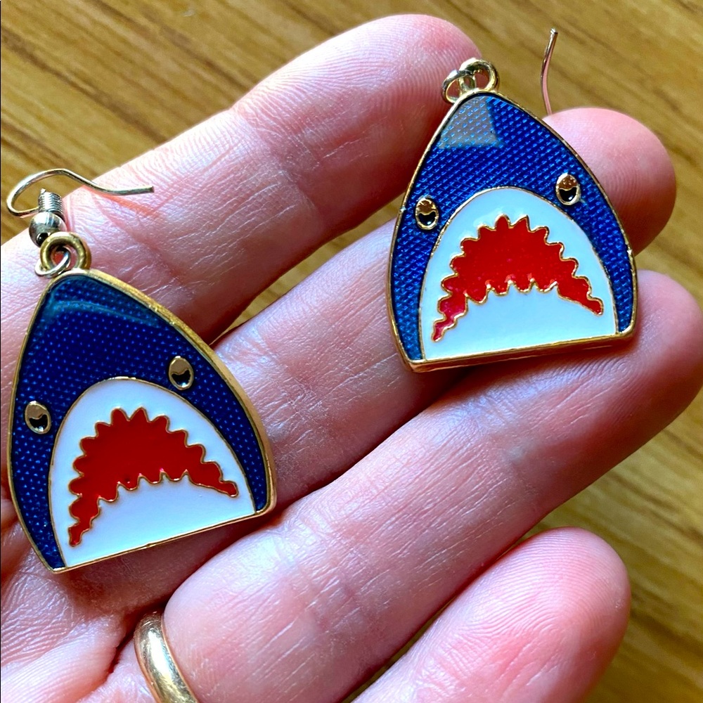 Freakin Cool Kitschy Shark Earrings 🦈